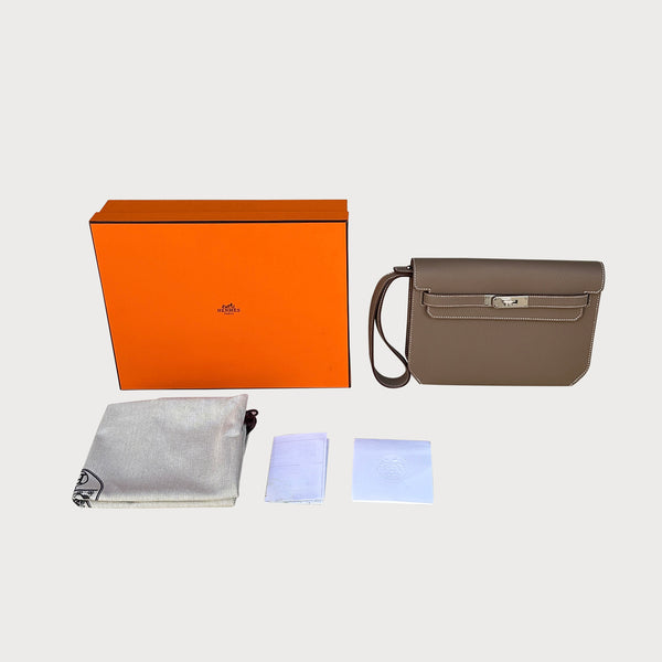 Kelly Depeche 25 Etoupe Togo Leather With Palladium Hardware