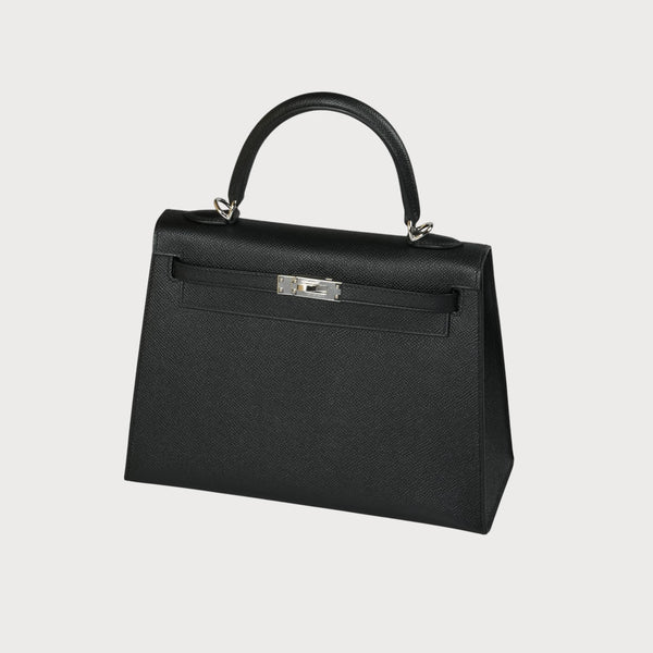 Hermès Kelly 25 Black Phw Epsom