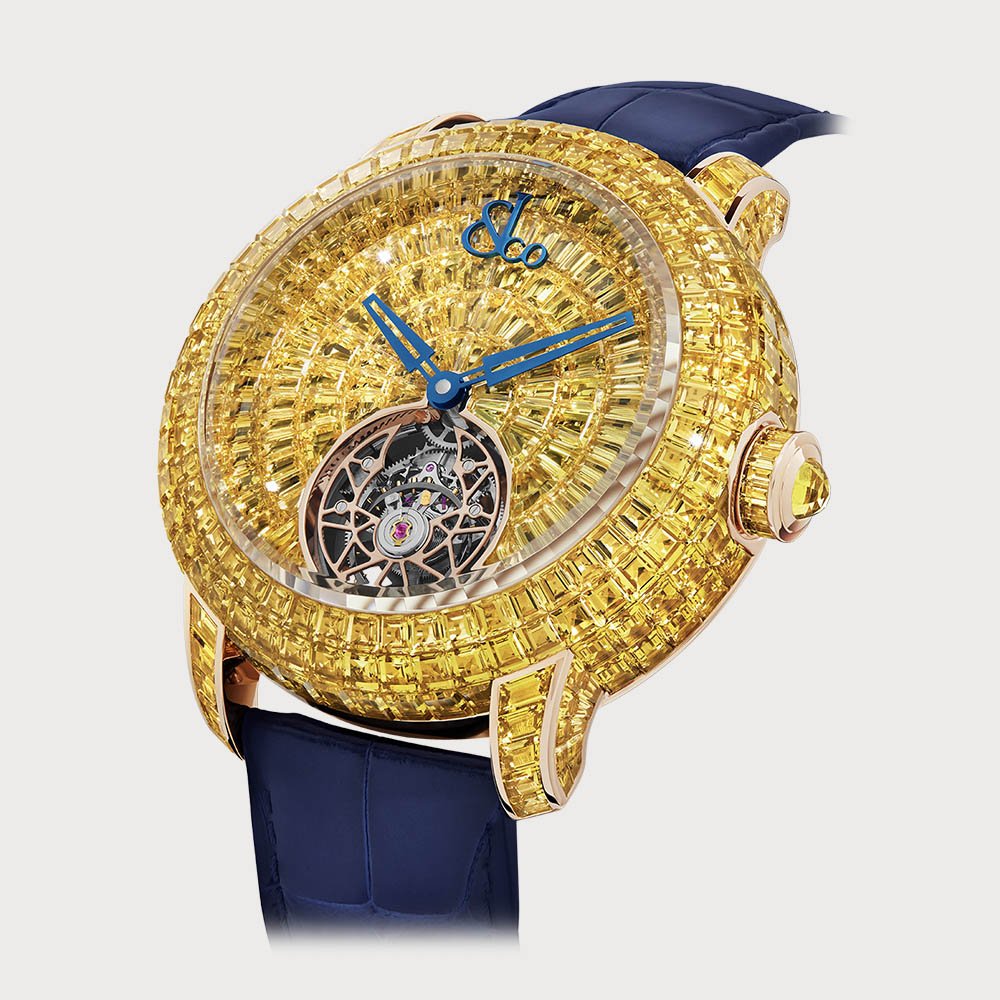 Jacob & Co Caviar Tourbillon Baguette Yellow Sapphires 47mm