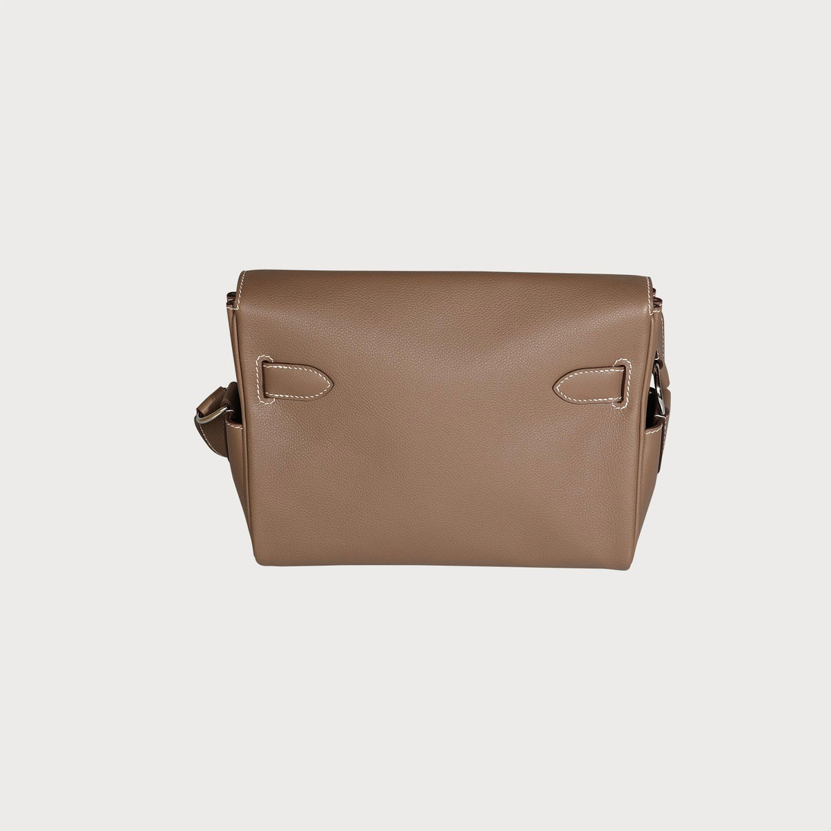 Hermès Hermes Kelly Messenger Pm Etoupe With Palladium Hardware In Evercolor Leather - view 4