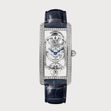 Tank Cintrée Large Skeleton Diamond Set In Platinum
