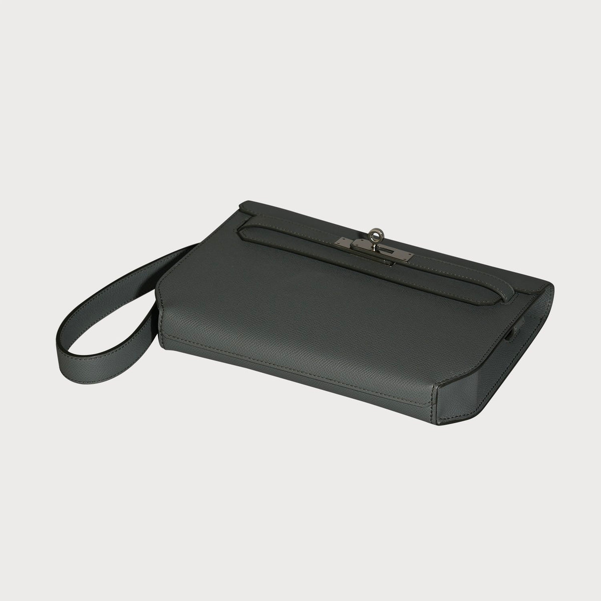 Hermès Kelly Depeche 25 Grey With Palladium Hardware In Epsom Leather - view 14