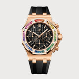 Royal Oak Offshore Chronograph Rainbow Sapphires In Rose Gold