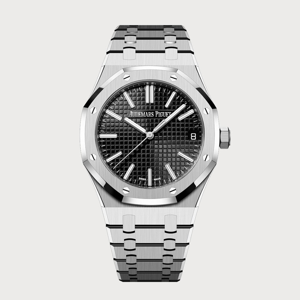 Audemars Piguet Royal Oak 41 With Black Dial In Steel