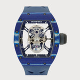 Rm52-01 Skull Tourbillon In Blue Quartz & Carbon Tpt