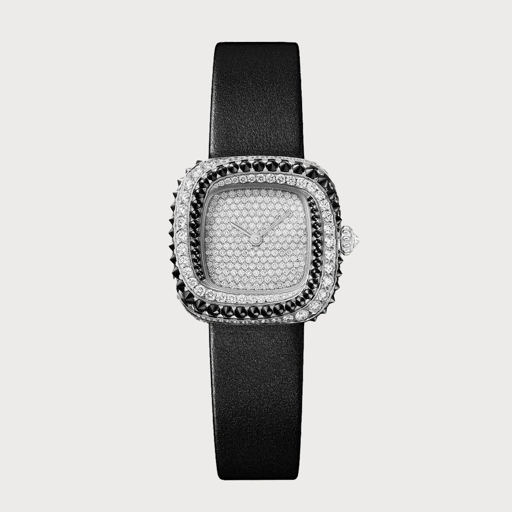 Cartier Coussin Small Diamonds & Spinels In White Gold