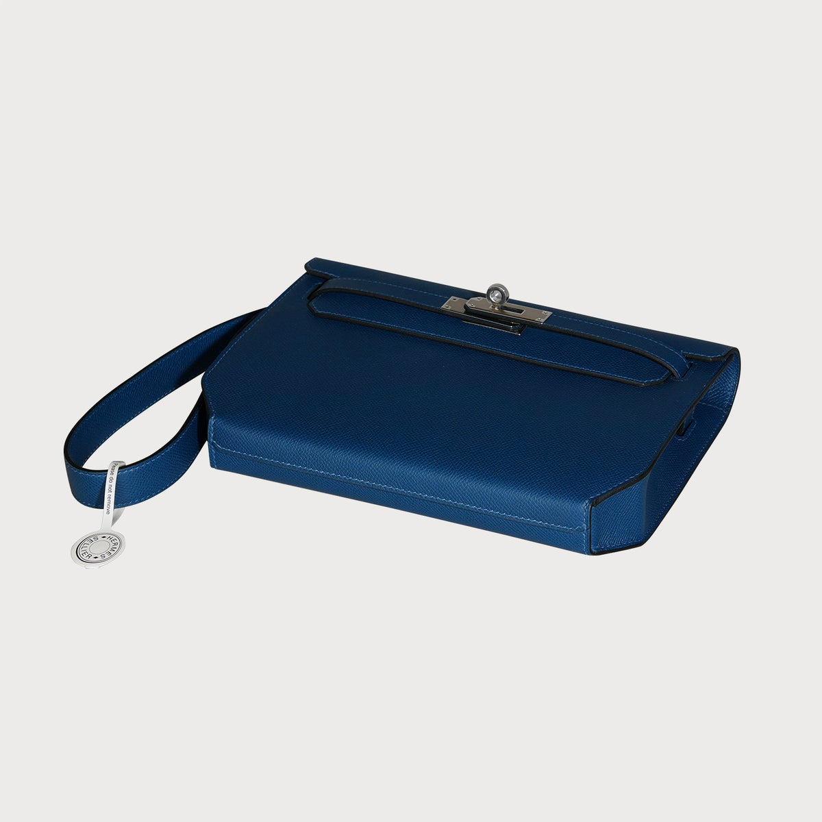 Hermès Kelly Depeche 25 Deep Blue With Palladium Hardware In Epsom Leather - view 12