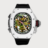 Rm50-02 Tourbillon Split-Seconds Chronograph Acj With A White Ceramic Bezel