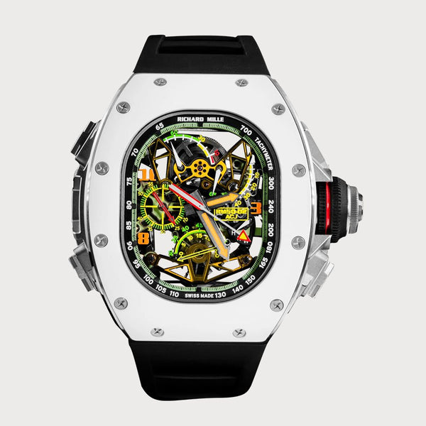 Richard Mille Rm50-02 Tourbillon Split-Seconds Chronograph Acj With A White Ceramic Bezel