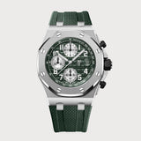 Royal Oak Offshore Chronograph Green In Titanium With Rubber Strap