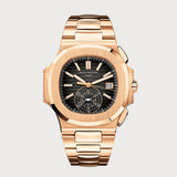 Nautilus Flyback Chronograph With Black Dial In Rose Gold