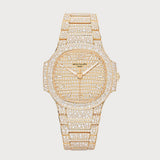 Ladies Nautilus Diamond Set In Rose Gold