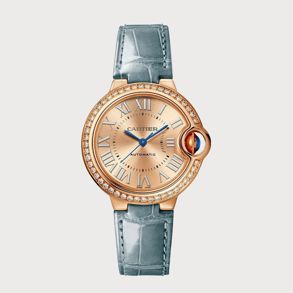 Cartier Ballon Bleu 33mm Diamond Set In Rose Gold