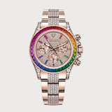 Daytona Rainbow Sapphires In Rose Gold With Diamond Set Case, Bracelet & Dial