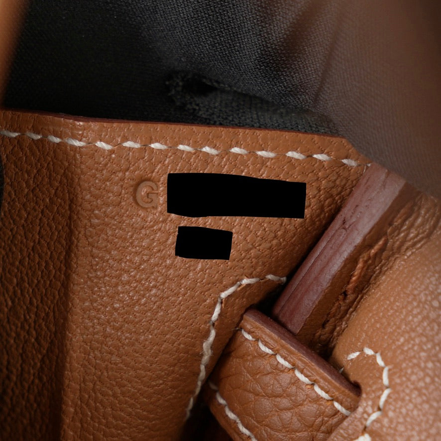 Hermes Birkin 25 Gold Ghw Togo Retourne