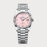 Day-Date 36 Pink Opal Dial Set With Diamonds In Platinum