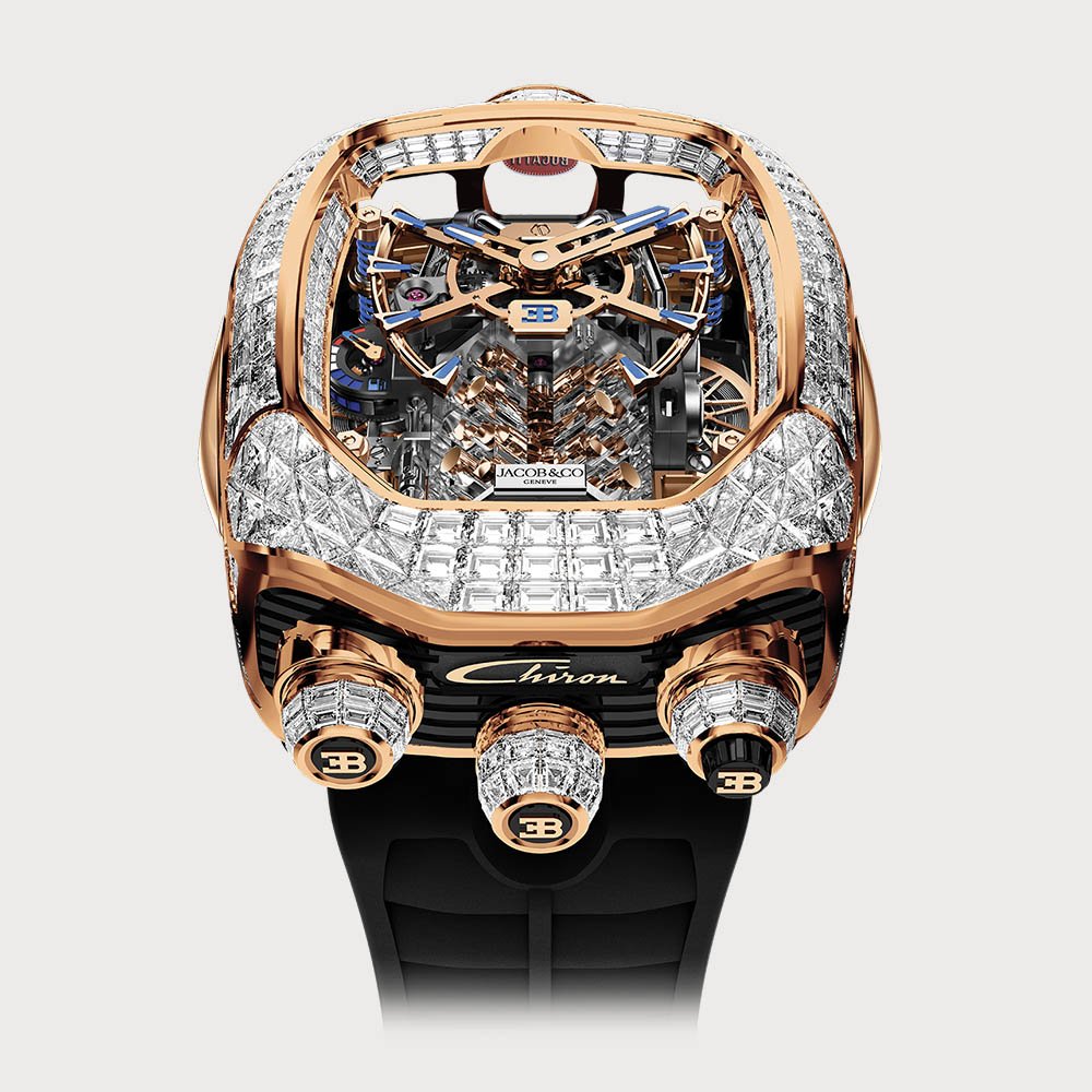 Jacob & Co Bugatti Chiron Tourbillon With Baguettes