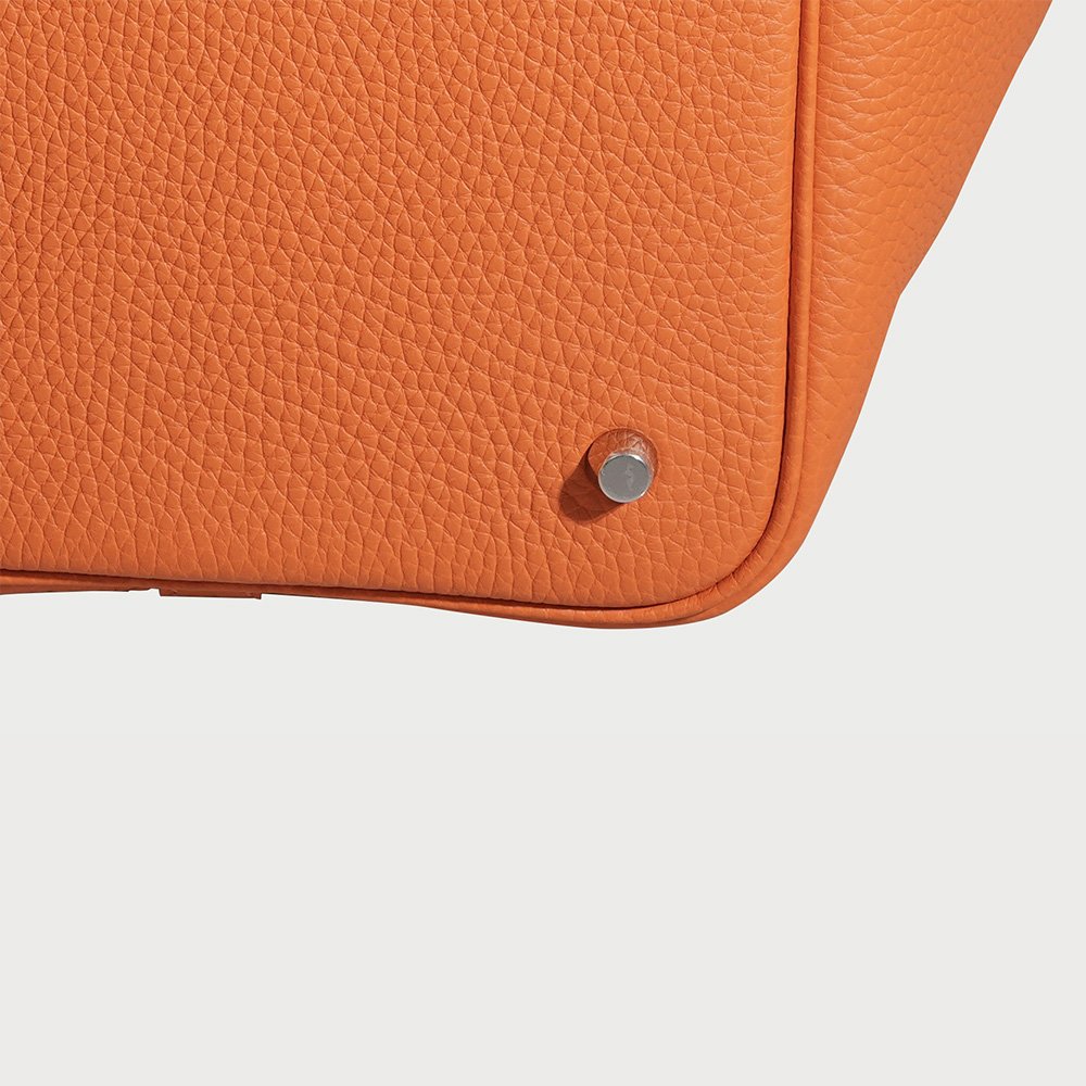 Hermès Picotin Lock 22 Orange With Palladium Hardware - view 16