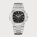 Nautilus With Grey Baguette Dial & Baguette Set Bezel In Platinum