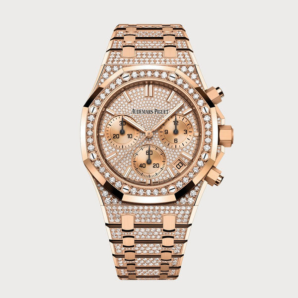 Audemars Piguet Royal Oak 41 Chronograph Rose Gold Fully Diamond Set