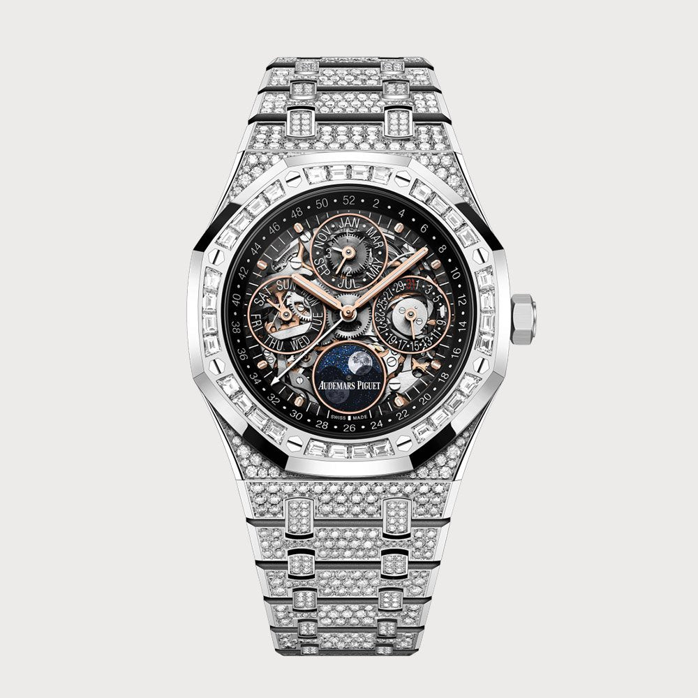 Audemars Piguet Royal Oak 41 Perpetual Calendar Skeleton Full Diamond Set