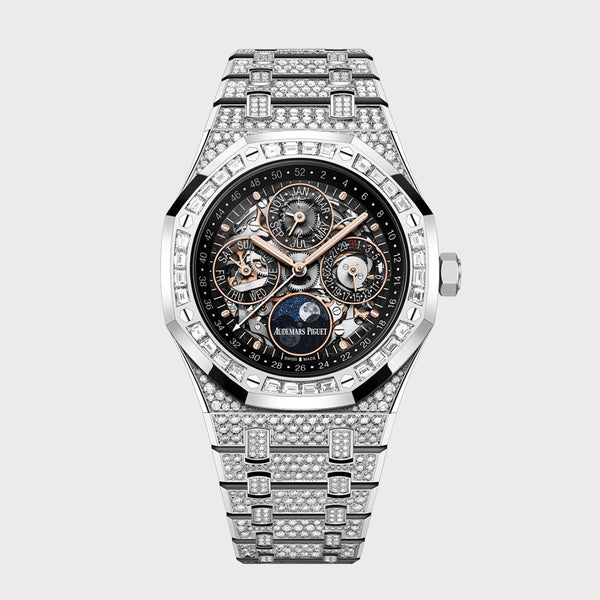 Audemars Piguet Royal Oak 41 Perpetual Calendar Skeleton Full Diamond Set
