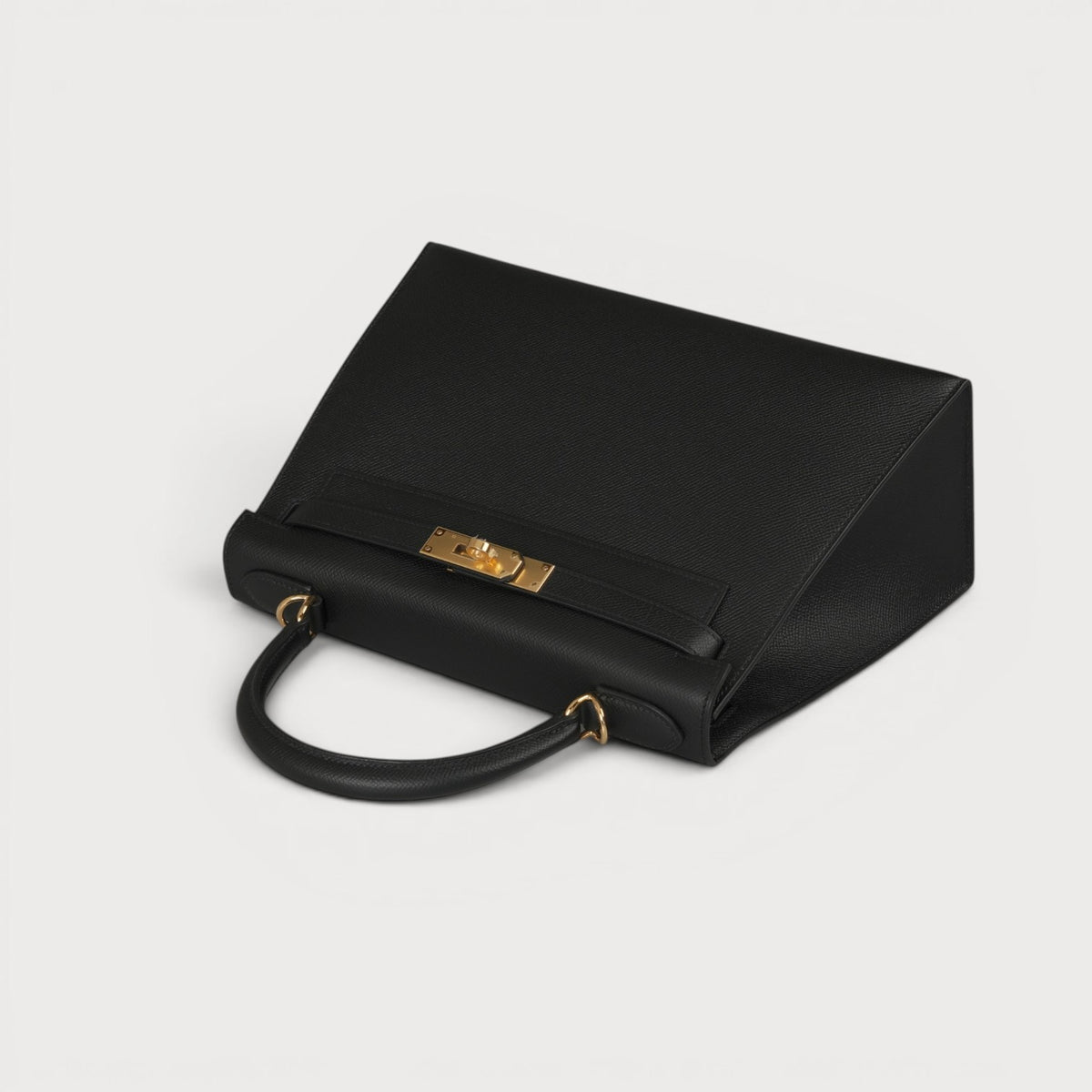 Hermes Kelly 28 Black Ghw Epsom