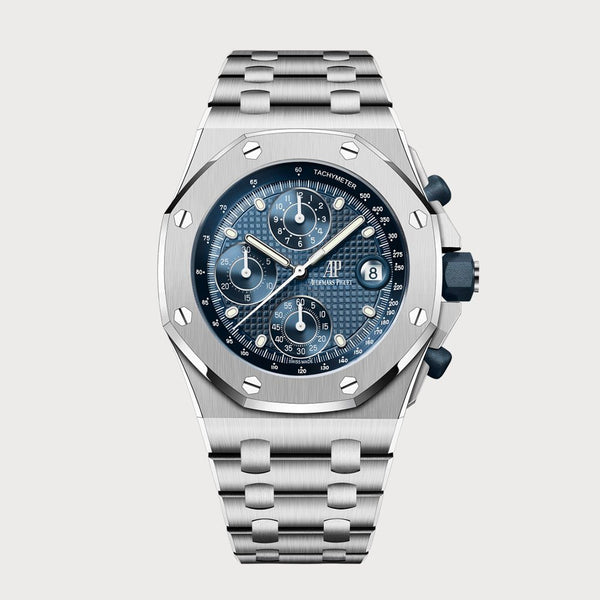 Audemars Piguet Royal Oak Offshore Chronograph In Steel With Blue Dial