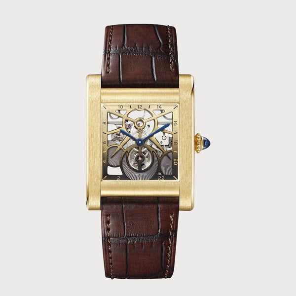 Cartier Tank Normale Large Skeleton In Yellow Gold