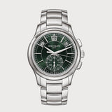 Flyback Chronograph Annual Calendar With Green Dial In Stainless Steel