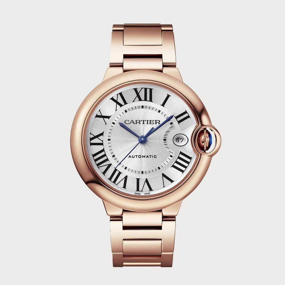 Cartier Ballon Bleu 40mm Full Rose Gold With Silver Dial