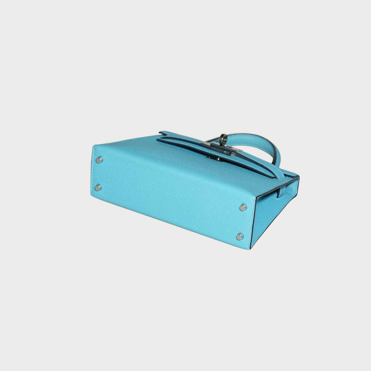Hermès Mini Kelly 20 Blue Paradise (Baby Blue) Palladium Hardware In Epsom Leather - view 6