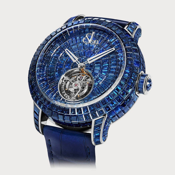 Jacob & Co Caviar Tourbillon Baguette Blue Sapphires