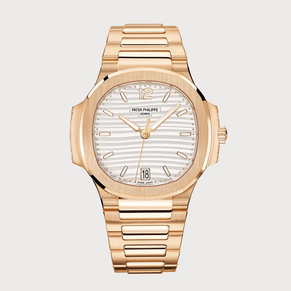 Patek Philippe Ladies Nautilus In Rose Gold With A White Dial