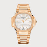 Ladies Nautilus In Rose Gold With A White Dial