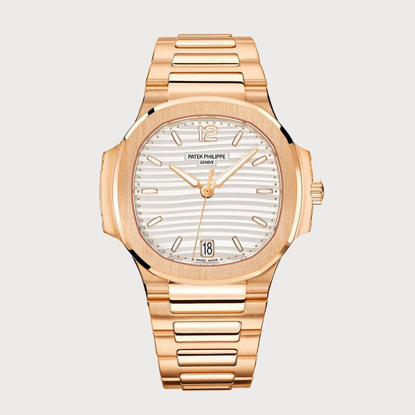Patek Philippe Ladies Nautilus In Rose Gold With A White Dial