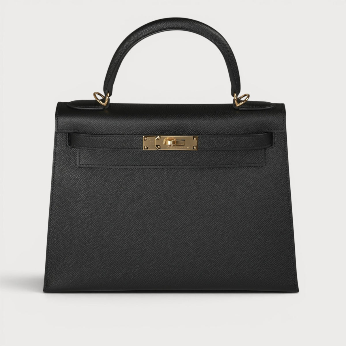 Hermes Kelly 28 Black Ghw Epsom