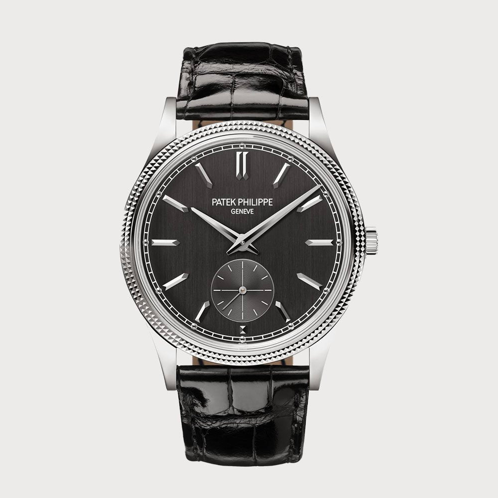 Patek Philippe Calatrava With Black Dial In White Gold