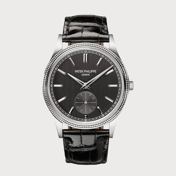 Patek Philippe Calatrava With Black Dial In White Gold