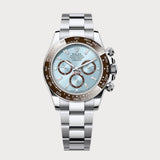 Daytona Platinum With Ice Blue Baguette-Diamond Dial