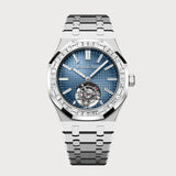 Royal Oak 41 Flying Tourbillon In White Gold With Blue Baguette Diamond Dial & Baguette Diamond Bezel