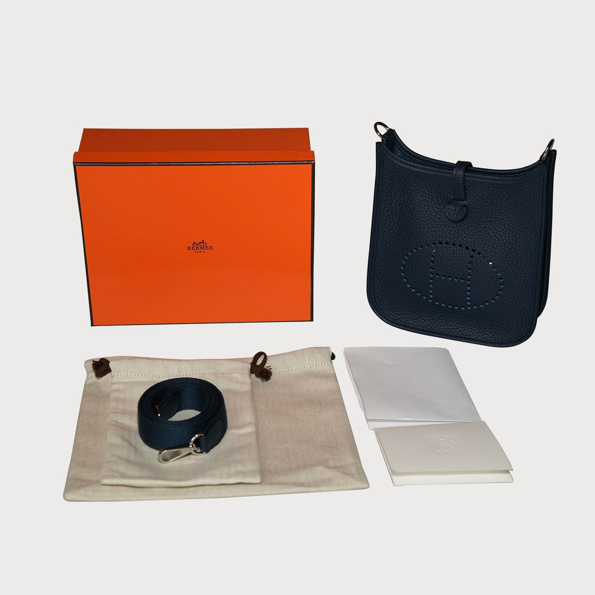 Hermès Evelyne 16 Bleu De Prusse With Palladium Hardware In Clemmence Leather - view 7