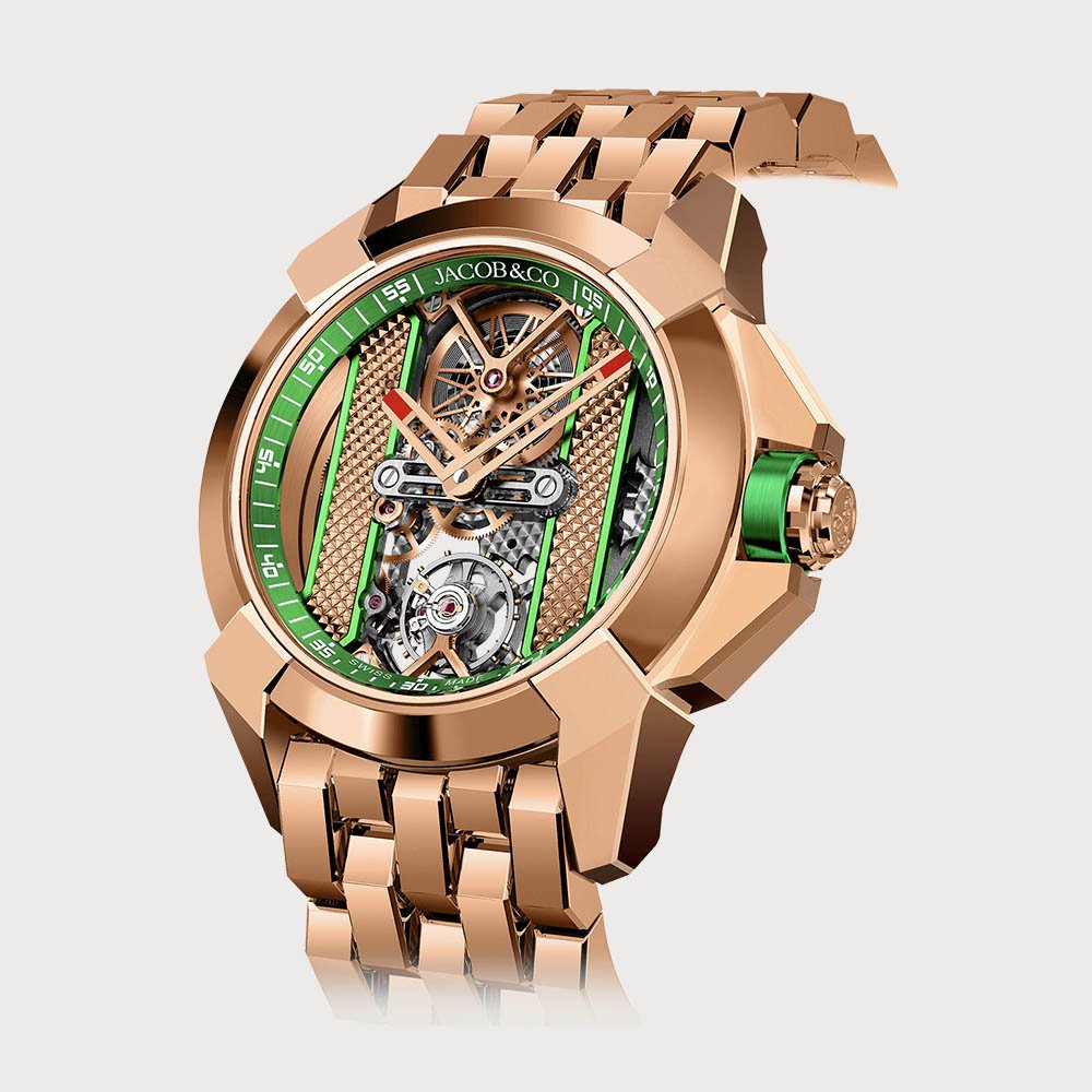 Jacob & Co Epic X Rose Gold With Green Inner Ring