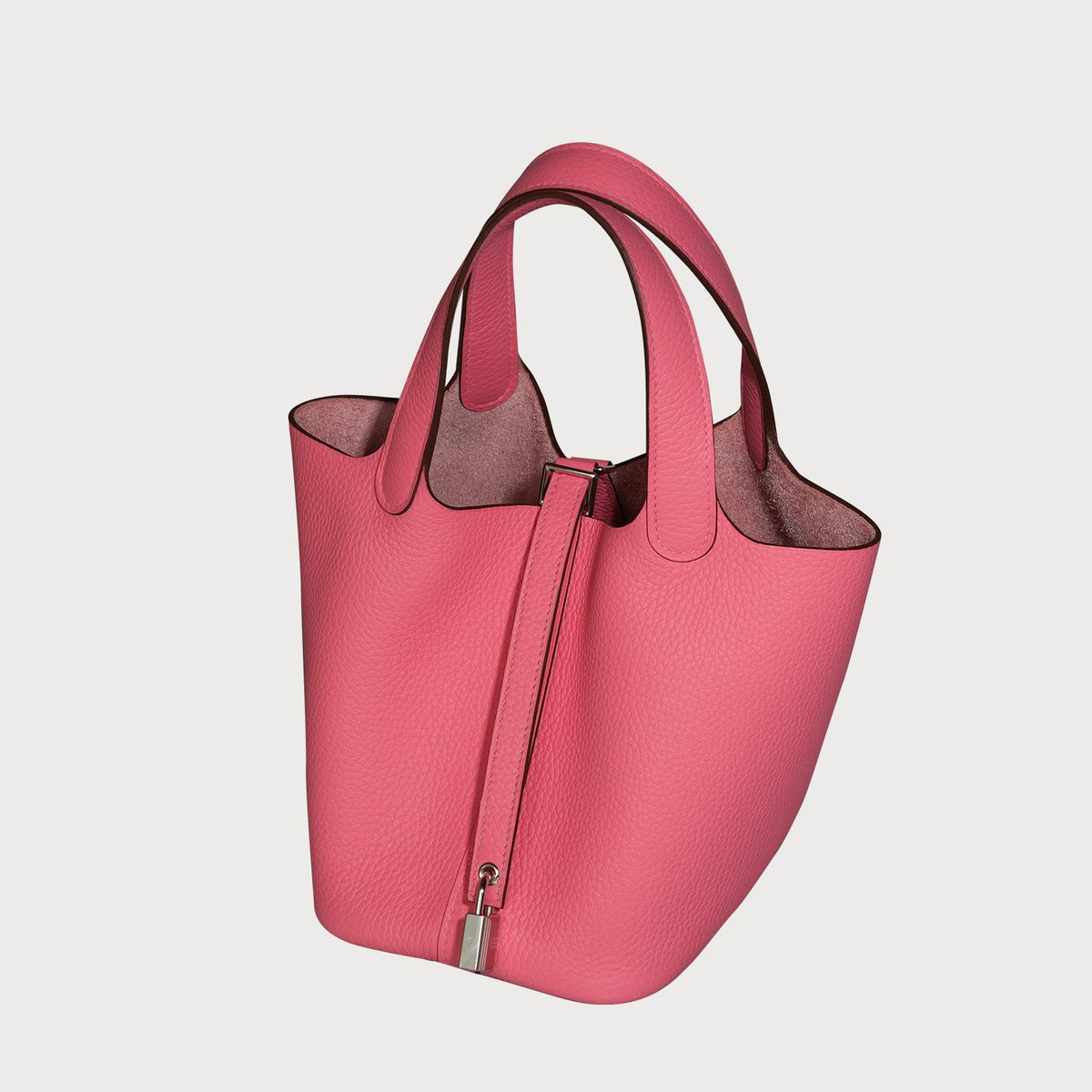 Hermès Picotin Lock 18 Rose Azalée With Palladium Hardware In Taurillon Clemmence
