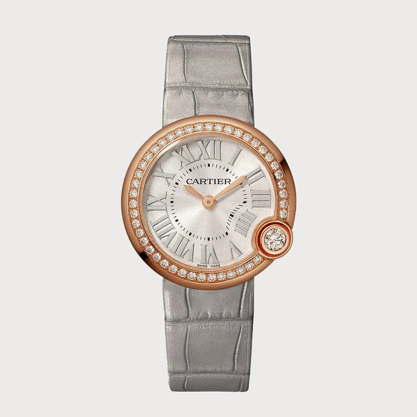 Cartier Ballon Bleu 30mm Diamond Set In Rose Gold