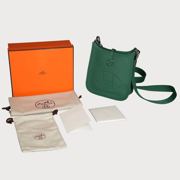 Evelyne 16 Green With Palladium Hardware In Taurillon Clemmence Leather