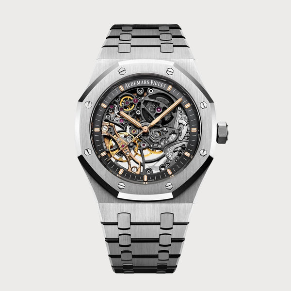Audemars Piguet Royal Oak 41 Double Balance Wheel Skeleton In Stainless Steel