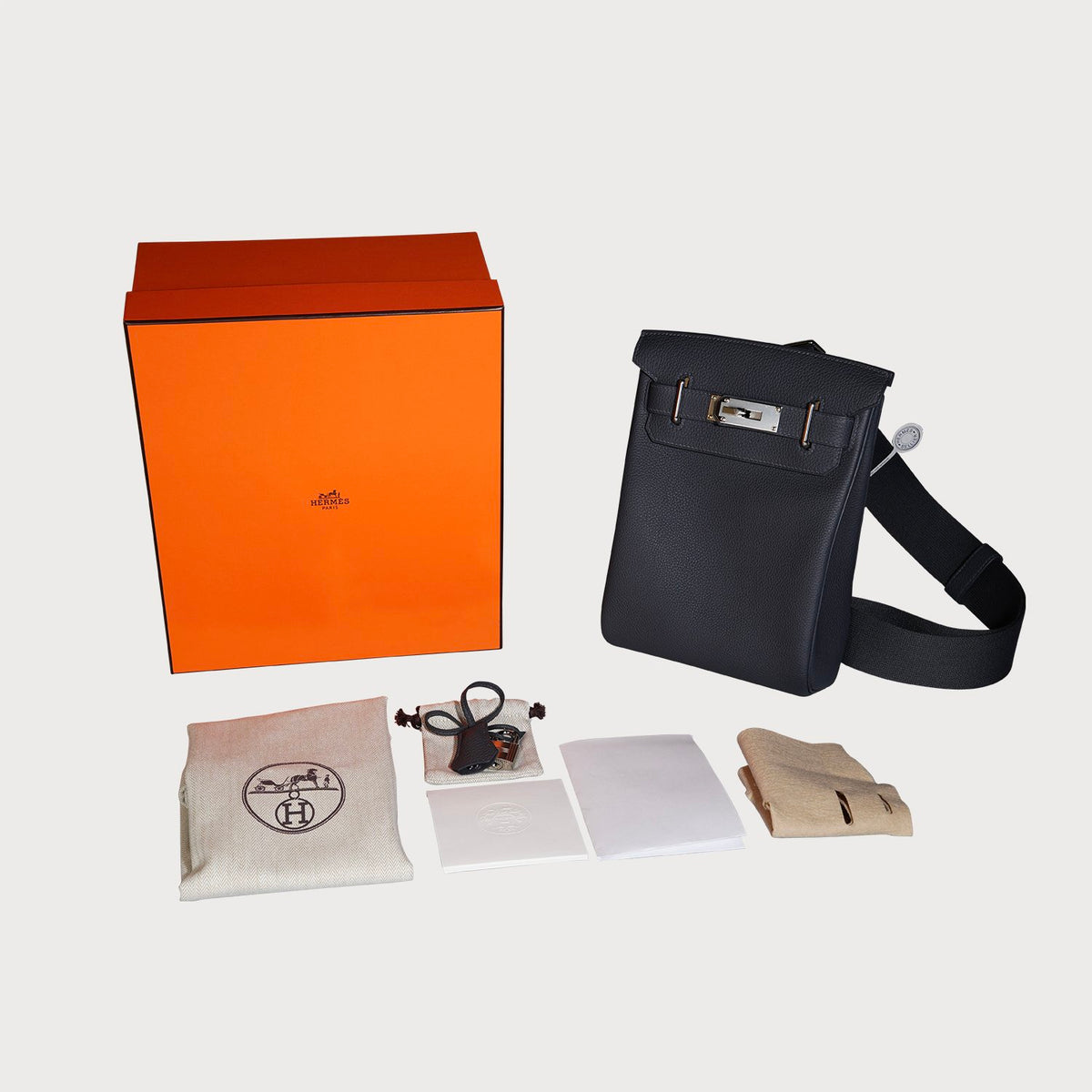 Hermès Hac A Dos Pm Ardoise With Palladium Hardware In Togo Leather - view 7