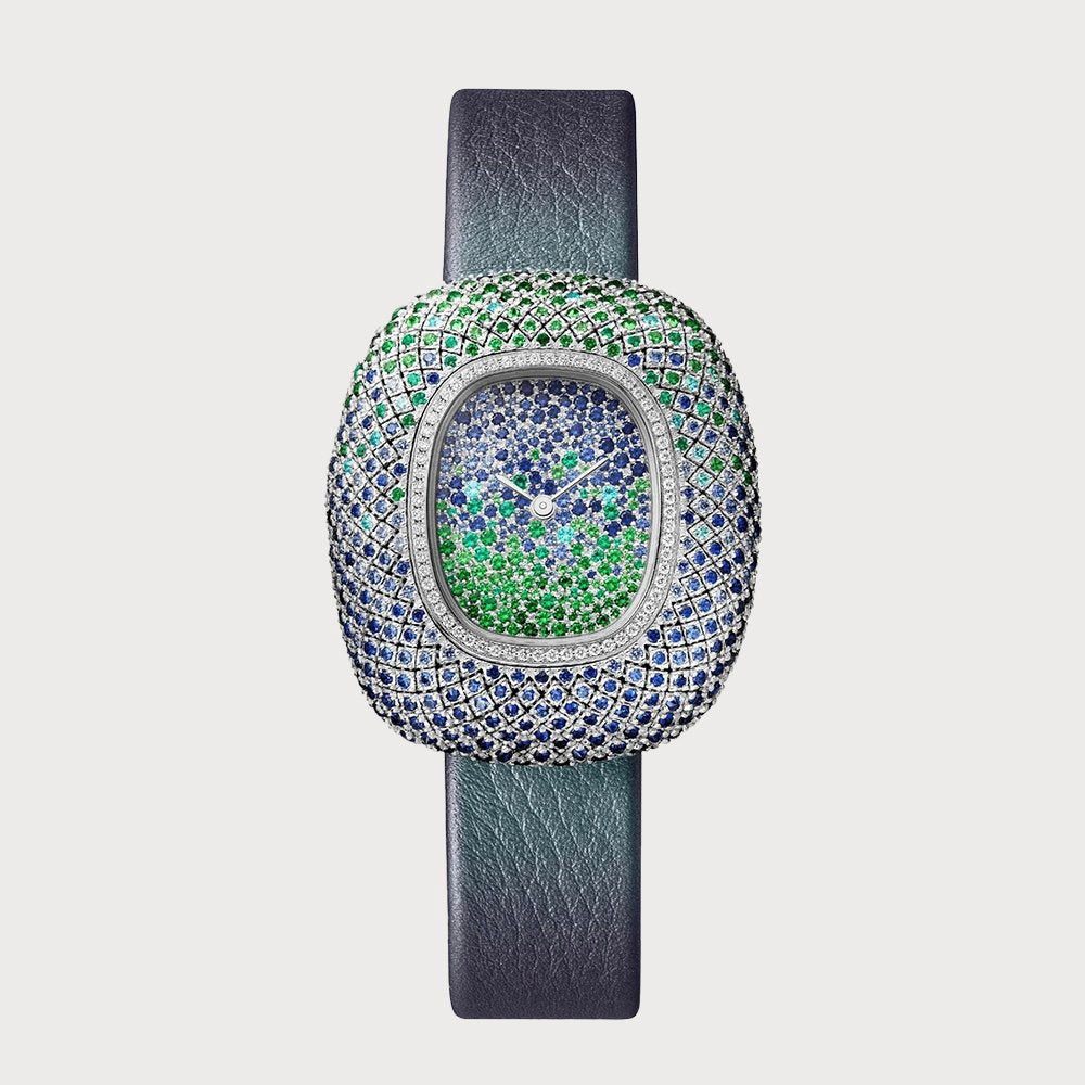 Cartier Coussin Medium With Diamonds, Sapphires, Tsavorites, Emeralds & Tourmalines