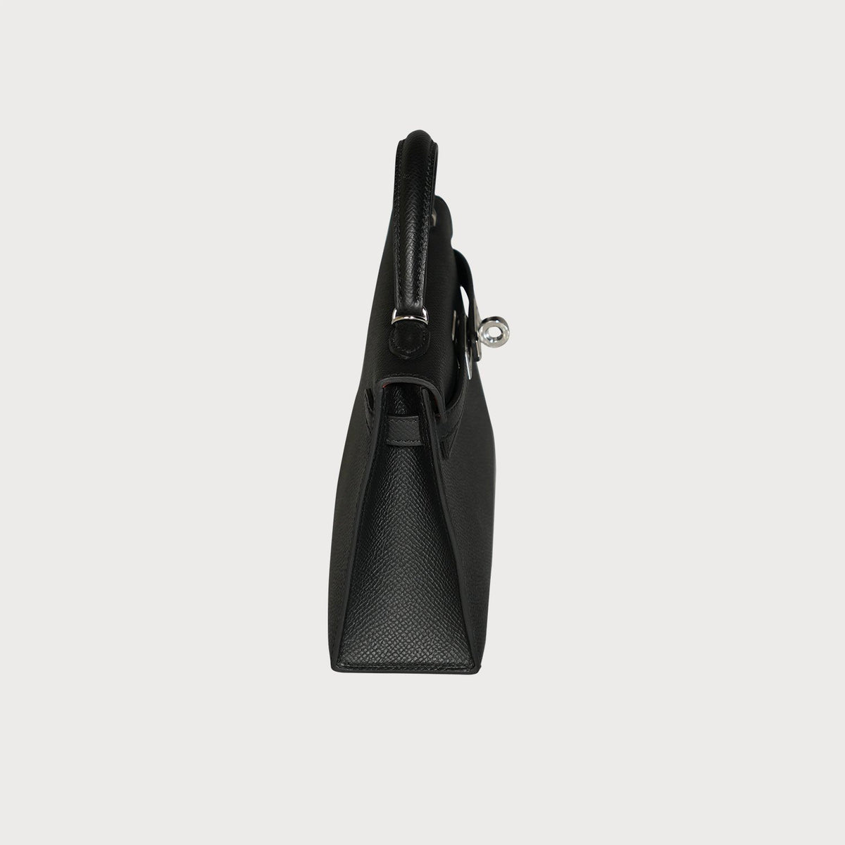Hermès Mini Kelly 20 Black With Palladium Hardware And Orange Poppy Interior Lining - view 6